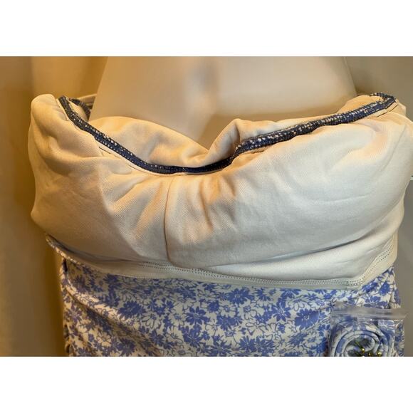 Kona Sol Strapless or Halter Floral One Piece Swimsuit - Size L - NWOT - Picture 6 of 6